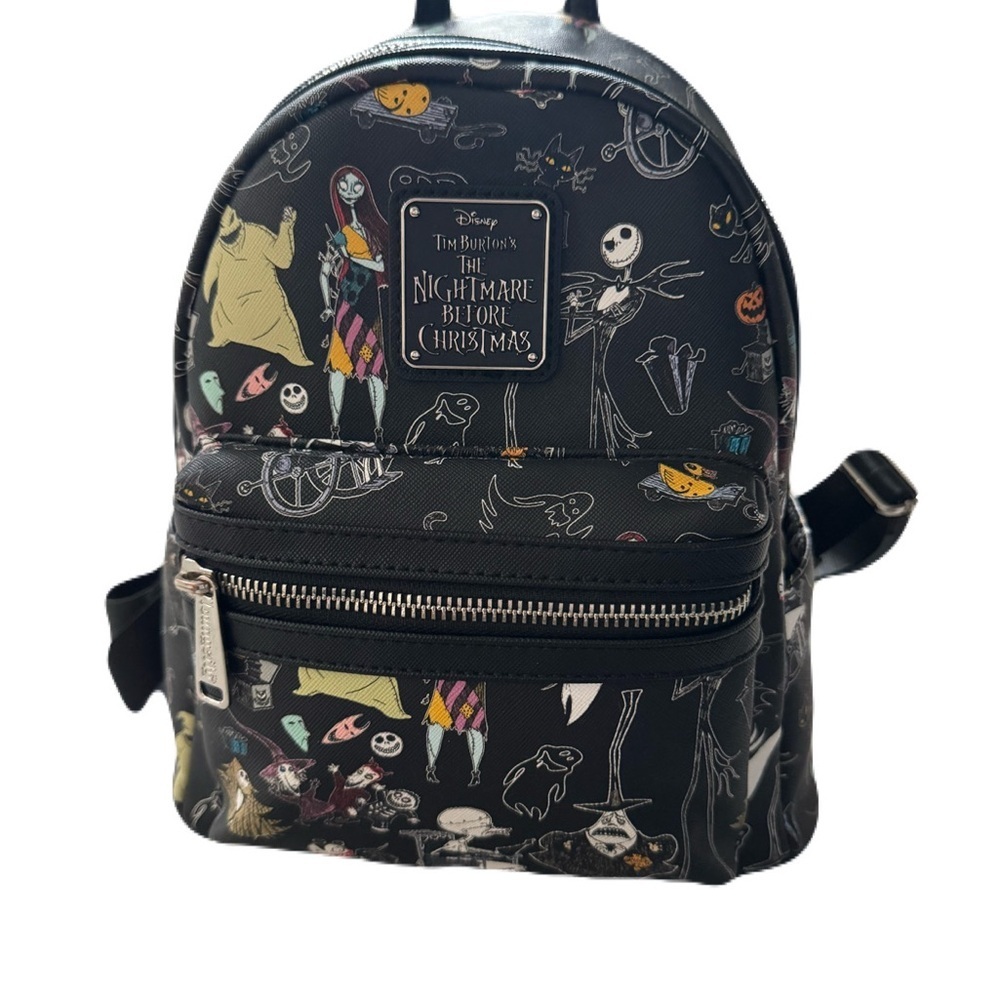 Unisex Loungefly Nightmare Before Christmas Disney Mini Black Backpack Rare
